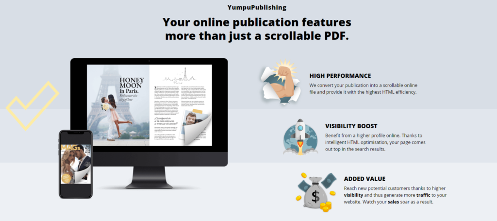 PDF to Flipping book Software YumpuPublishing