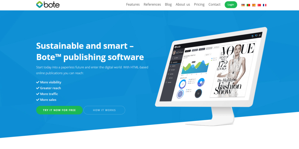 Flipping book software bote