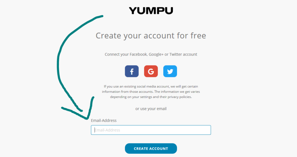 Create your account for free on YumpuPublishing 