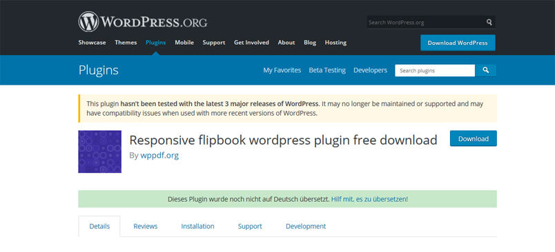 Responsive WordPress flip book plugin